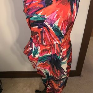Ann Taylor Floral High Low Dress